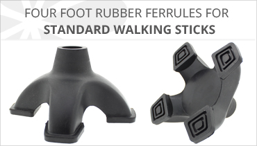 FOUR FOOT FERRULES FOR WALKING STICKS